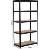 Etagère Métallique Noire à Emboîter 5 Tablettes Bois 1800x900x450mm Max 1,25T – 9070UNIVERSEL vente à bas prix 7