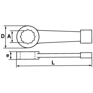 Nouveau CLÉ POLYGONALE À FRAPPER 24 MM SAM OUTILLAGE – 10824 6