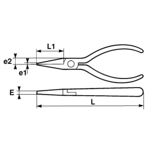 Authenticité garantie PINCE BEC PLAT BIMATIERE 160 MM SAM OUTILLAGE – 23616G 6