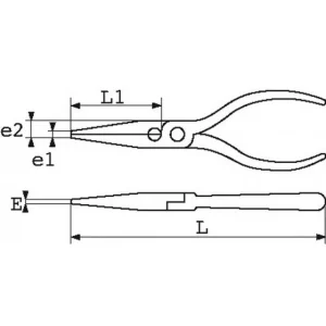 jusqu'à PINCE BEC DEMI ROND DROIT BIMATIERE AVEC RESSORT 200 MM SAM OUTILLAGE – 237R20G 6