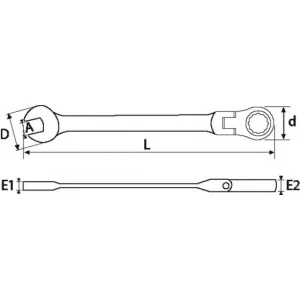 Retour gratuit en magasin. CLE MIXTE A CLIQUET ARTICULEE DE 13 SAM OUTILLAGE – 50CT13 9