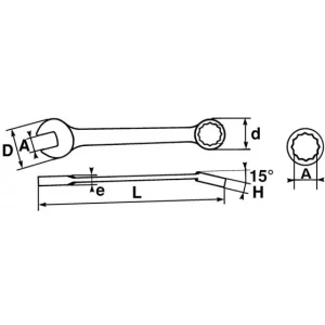 marque moins cher CLE MIXTE DE 9 MM AVEC CLIP SAM OUTILLAGE – 50N9FME 6