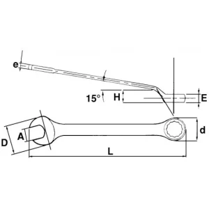 CLE MIXTE CONTRE-COUDEE 32 MM SAM OUTILLAGE – 5332L Dernières Nouveautés 6