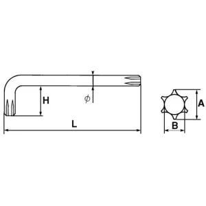 mode pas cher CLE MALE RESISTORX 10 MM SAM OUTILLAGE – 5915 6