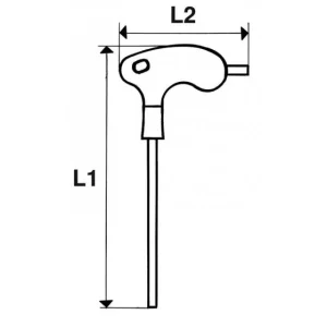 CLE MALE 6 PANS A TETE SPHERIQUE POIGNEE EN L 6 MM SAM OUTILLAGE – 67PT6 à prix très bas 6