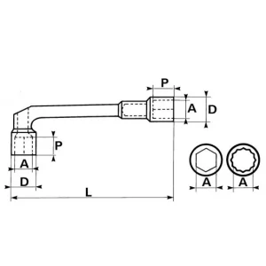 magasin pas cher CLE A PIPE DEBOUCHEE 6/12 PANS 18 MM SAM OUTILLAGE – 93SD18 6