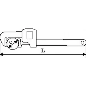 CLE SERRE TUBE ALLIAGE LEGER 24′ SAM OUTILLAGE – 63024AL magasin paris 6