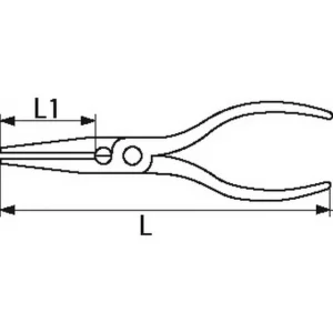 PINCE ELECTRONIQUE BEC 1/2 ROND SAM OUTILLAGE – 566 design à la mode 6